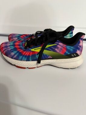 Brooks Launch 8 Tie-Dye Running Shoes - Blue, Red, Green, Purple Size 7